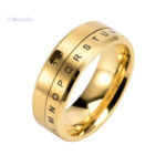 Bague d'anxiété avec lettres de l'alphabet