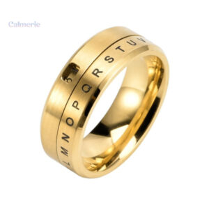 Bague d'anxiété avec lettres de l'alphabet