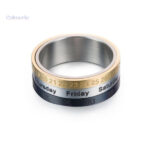 Bague anti-stress en forme d'anneau calendrier
