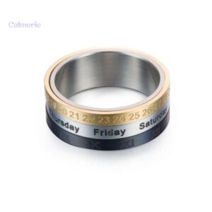 Bague anti-stress en forme d'anneau calendrier
