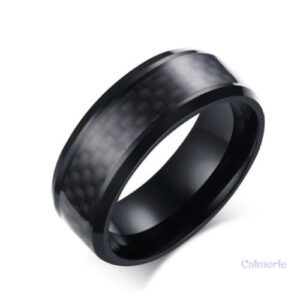 Bague d'anxiété en carbone, design moderne et apaisant