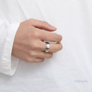 Bague anti-stress à motif chat, idéale pour la gestion du stress