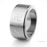 Bague d'anxiété avec symbole Feng Shui, design apaisant