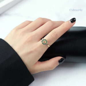 Accessoire féminin anti-stress, bague à rotation relaxante