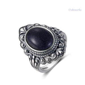 Bague d'anxiété en Argent et Pierre de Lune