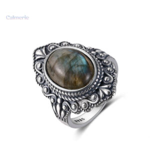 Bague en Argent Zen, apaisante avec Pierre de Lune