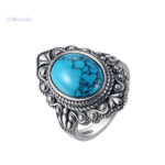 Bague de relaxation en Argent, embellie de Pierre de Lune