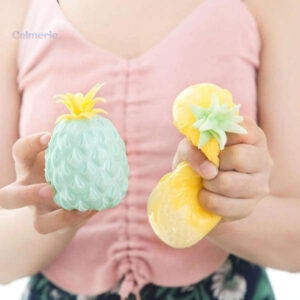 Balle anti-stress colorée, motif ananas amusant et apaisant