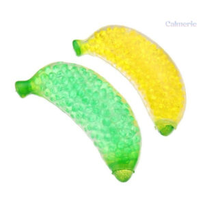 Balle anti-stress banane colorée pour soulager le stress