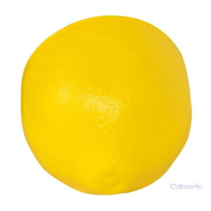 Balle de stress au design citron, parfaite pour les mains
