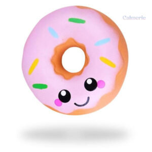 Squishy donut rose, jouet anti-stress en forme de pâtisserie
