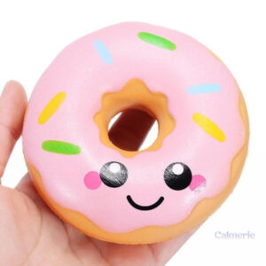 Variété de squishy donut rose, idéal pour la détente et le jeu