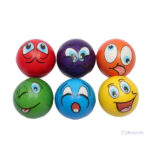 Balle anti-stress emoji x6 pour détente et relaxation