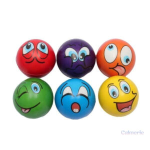Balle anti-stress emoji x6 pour détente et relaxation