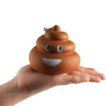 Balle anti-stress en forme d'emoji caca amusant