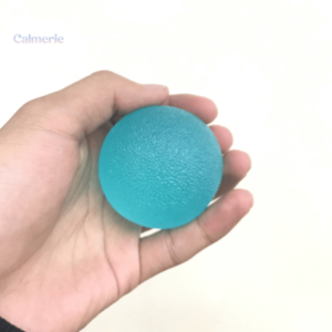 Balle anti-stress en cyan pour une prise en main confortable
