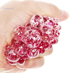Balle anti-stress colorée avec paillettes scintillantes