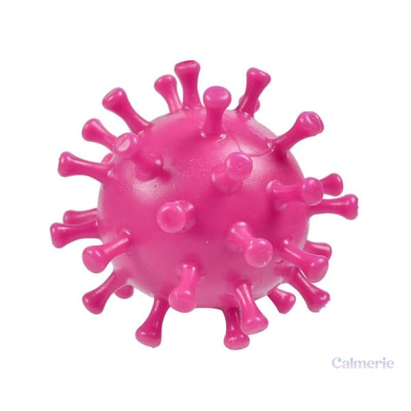 balle-anti-stress-virus-rose-1 Balle anti-stress rose avec motif virus pour soulager le stress