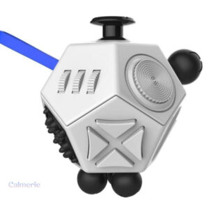 Fidget Cube 12 Faces Blanc pour la détente et la concentration