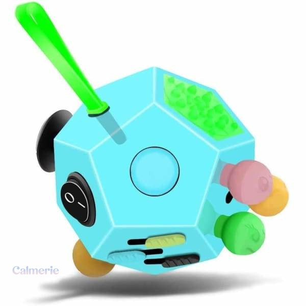 fidget-cube-12-faces-bleu-1 Fidget Cube 12 Faces Bleu pour réduire le stress et l'anxiété
