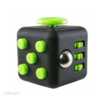 Fidget Cube noir et vert, jouet anti-stress