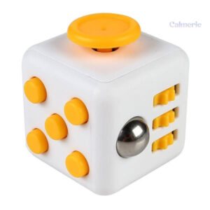 Fidget Cube Blanc et Jaune pour la détente et la concentration