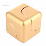 Fidget Cube Spinner Or en métal doré pour détente