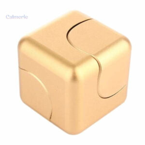 Fidget Cube Spinner Or en métal doré pour détente