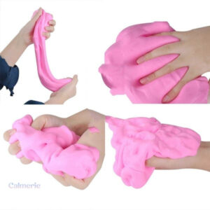 Texture fluffy de slime rose, idéal pour la détente