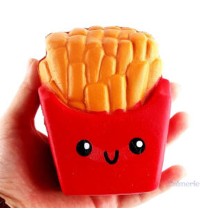 Jouet squishy inspiré des frites, idéal pour la détente