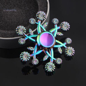 Fidget Spinner avec fleurs multicolores attrayantes