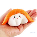 Sensation douce et moelleuse, squishy sushi coloré