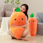 Carotte en peluche mignonne pour apaiser le stress