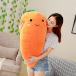 Peluche anti-stress en forme de carotte kawaii