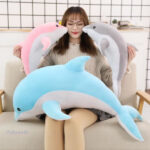 Peluche anti-stress en forme de dauphin, parfaite pour les câlins