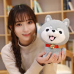 Peluche Kawaii Husky douce et réconfortante