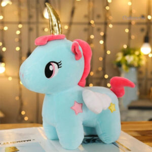 Peluche anti-stress Licorne aux couleurs pastel