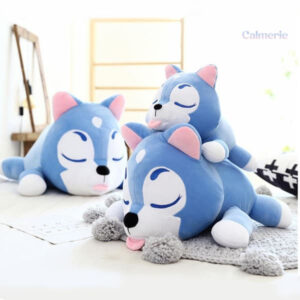 Loup en peluche Kawaii, compagnon anti stress idéal