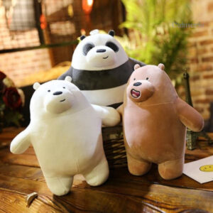 Peluche anti stress en forme d'ours blanc mignon et réconfortant