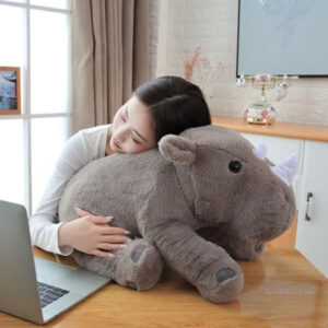 Peluche kawaii rhinocéros, compagnon apaisant pour tous