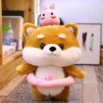 Peluche Kawaii rousse en tissu doux