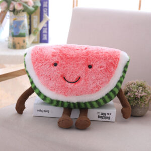Peluche anti-stress en forme de pastèque colorée et amusante