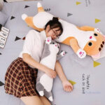 Peluche anti-stress en forme de chat, idéale pour câlins
