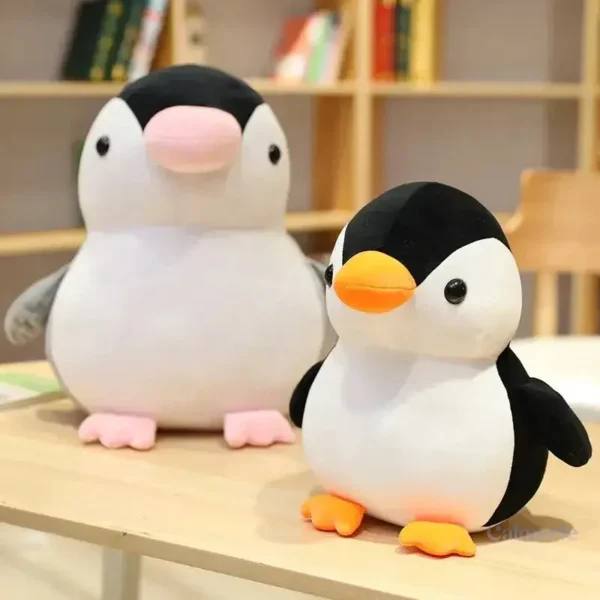 Peluche anti-stress en forme de pingouin, idéale pour se détendre