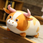 Taureau Kawaii en peluche, compagnon anti-stress