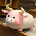 Taureau en peluche Kawaii, accessoire relaxant