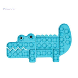 Pop It Crocodile en silicone coloré à bulles à éclater