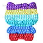 Pop It Géant Hello Kitty en silicone coloré