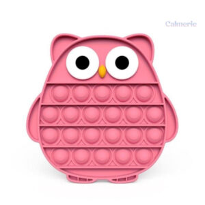 Pop it Hibou en silicone coloré pour le jeu et la détente