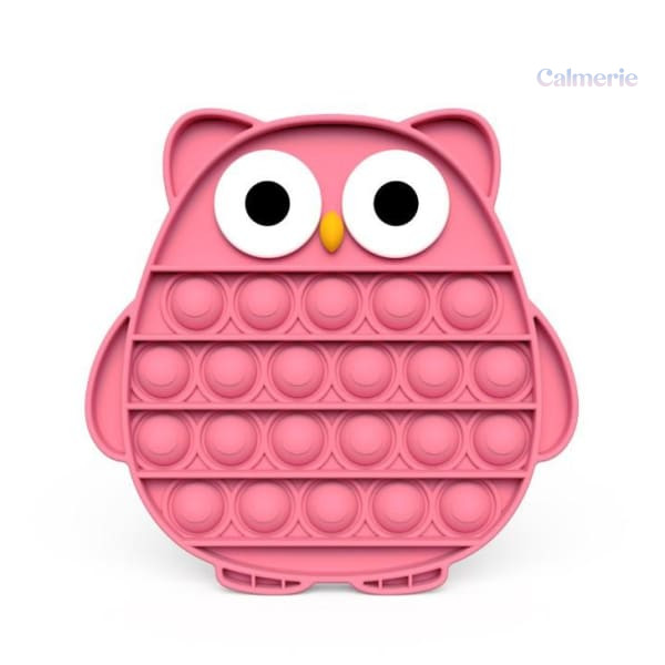 pop-it-hibou-1 Pop it Hibou en silicone coloré pour le jeu et la détente